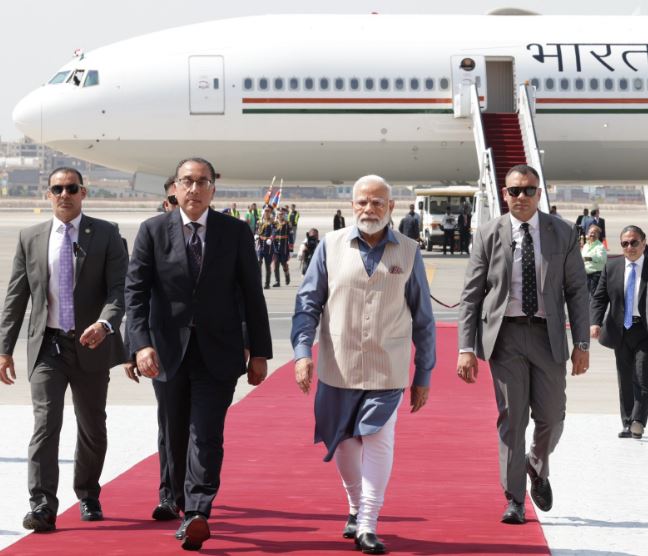 Prime Minister Madbouly meeting PM Modi